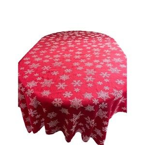 Christmas table cloth 82x56 Inch Red Rectangle